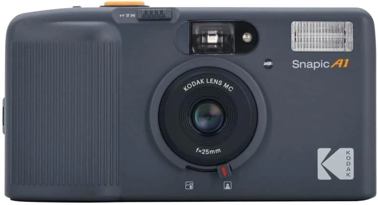 KODAK Snapic A1 35mm Film Camera 35mm, Reusable, 2-Zone Focus, Lightweight, Compact (Rhino Grey) (Film & AAA Battery are not Included)