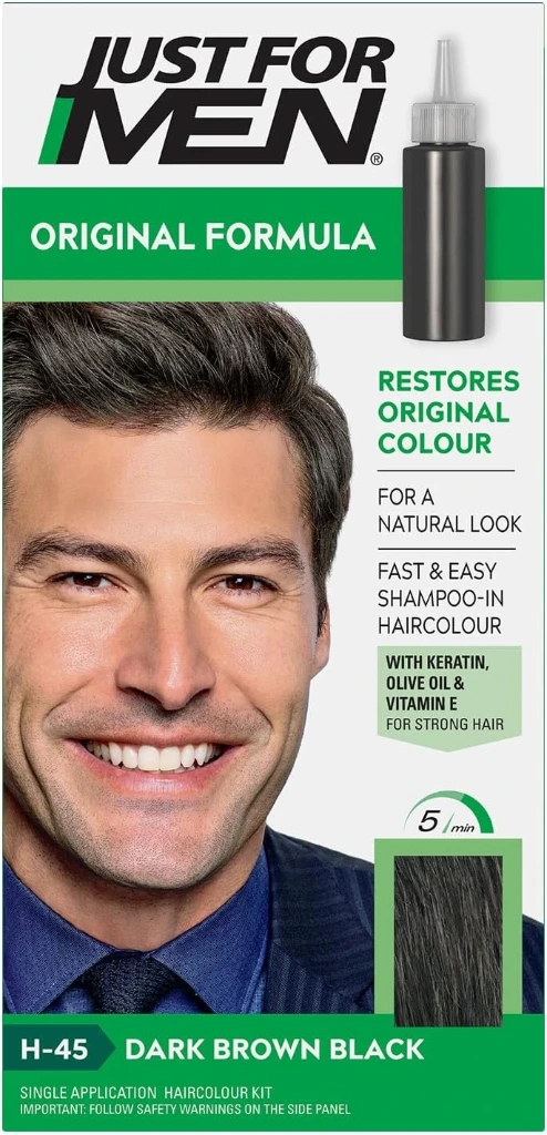 JUST FOR MEN H45 Dark Brown Hair Color (Color Base:27.5ml + Natural Colour
