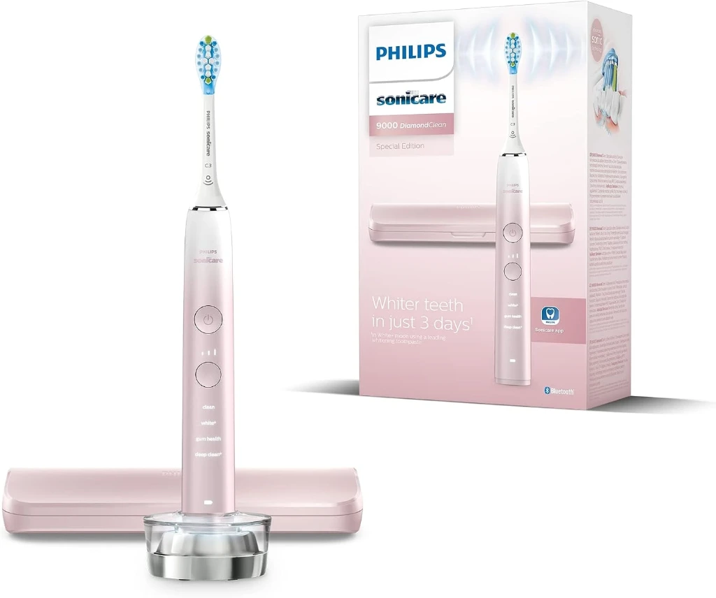Philips Sonicare DiamondClean 9000 HX9911/84 | فرشاة أسنان كهربائية Sonic متطورة – Pink