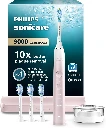 Philips Sonicare DiamondClean 9000 Series Electric Toothbrush - Sonic Toothbrush, Cleaner Teeth and Oral Care with 4X C3 Premium Plaque Defense Brush Heads, Pink (Model HX9911/79)