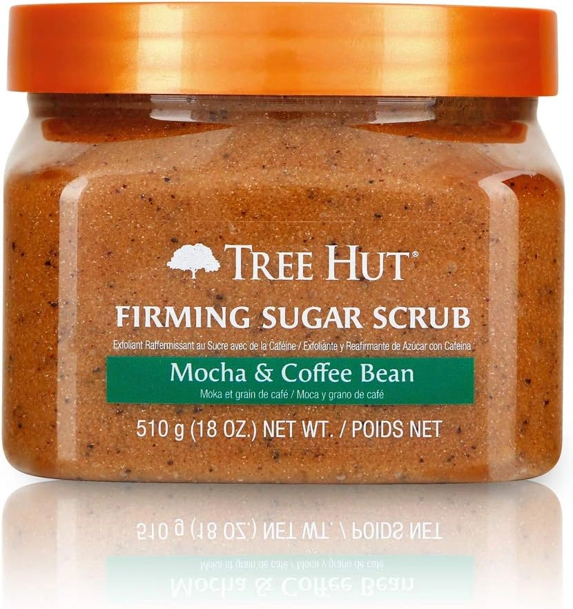 Tree Hut Sugar Scrub Mocha & Coffee Bean, 18oz, Ultra Hydrating and Exfoliating Scrub for Nourishing Essential Body Care