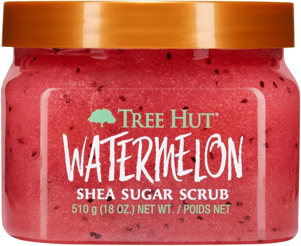 Tree Hut Watermelon Shea Sugar Scrub, 18 oz (510g) Exfoliating, Hydrating & Moisturizing Body Scrub with Shea Butter & Nourishing Essential Oils, Smooth & Soften Skin (Package May Vary)