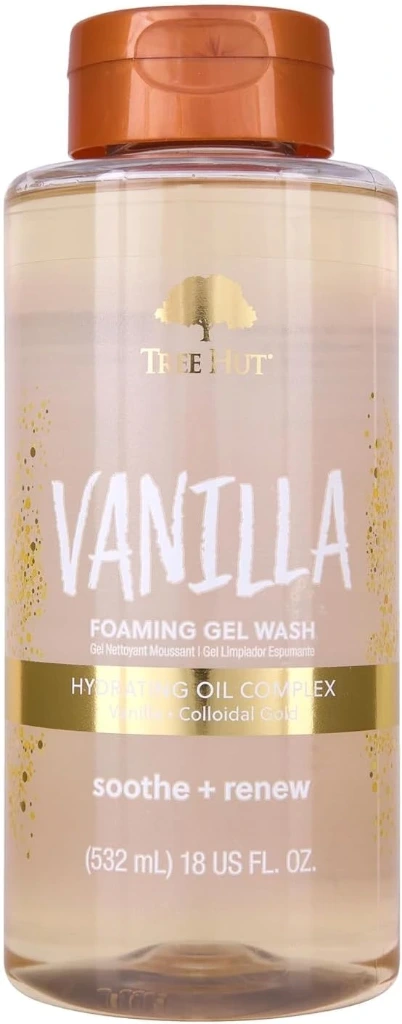 Tree Hut Vanilla Nourishing & Moisturizing Foaming Gel Wash, 18 oz., Hydrating
