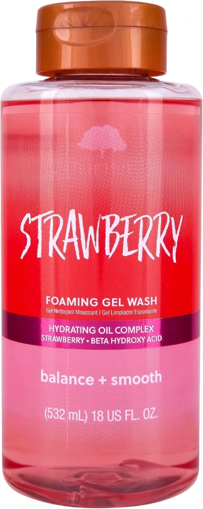 Tree Hut Strawberry Balance & Smooth Foaming Gel Wash, 18 oz