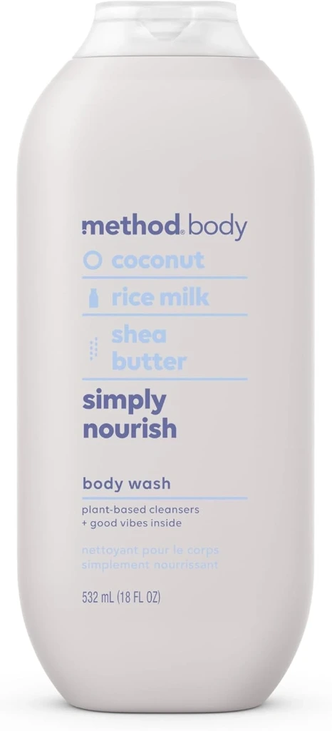 Method Simply Nourish Body Wash Shower Gel with Coconut, Rice Milk and Shea Butter Scent, 532ml