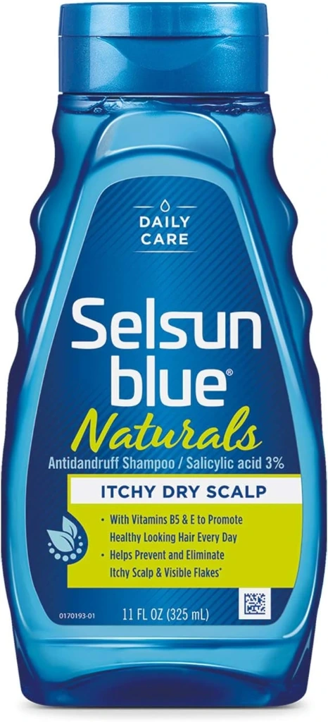 Selsun Blue Itchy Dry Scalp Naturals – Salicylic Acid 3% (11 Ounce)