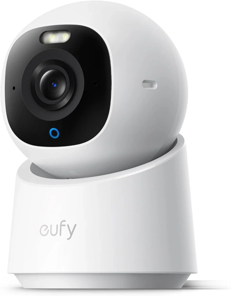 كاميرا eufy الداخلية E30، الجيل الأحدث، كاميرا أمان 4K UHD، بان-تيلت 360، رؤية ليلية ملونة، كشف الذكاء الاصطناعي للبشر/الحيوانات الأليفة/الصوت/البكاء، تتبع تلقائي للبشر/الحيوانات الأليفة، تعمل مع Homekit