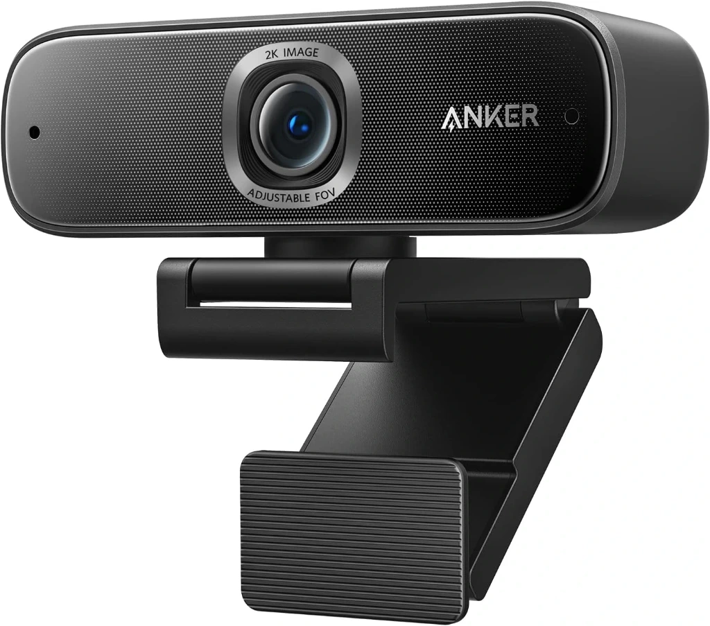  Anker PowerConf C302 Smart Full HD Webcam, AI-Powered Framing & Autofocus, 2K Webcam with Noise-Cancelling Microphones, Adjustable FoV, HDR, 30 FPS, Low-Light Correction, Streaming 
