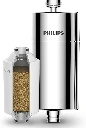 Philips Water AWP1775 in-Line Shower Filter and 1 Replacement Cartridge, 50 000 L Filtration Capacity, Chrome, Reduces Chlorine by up to 99%, Easy to Install, fits All Standard Hoses and taps 