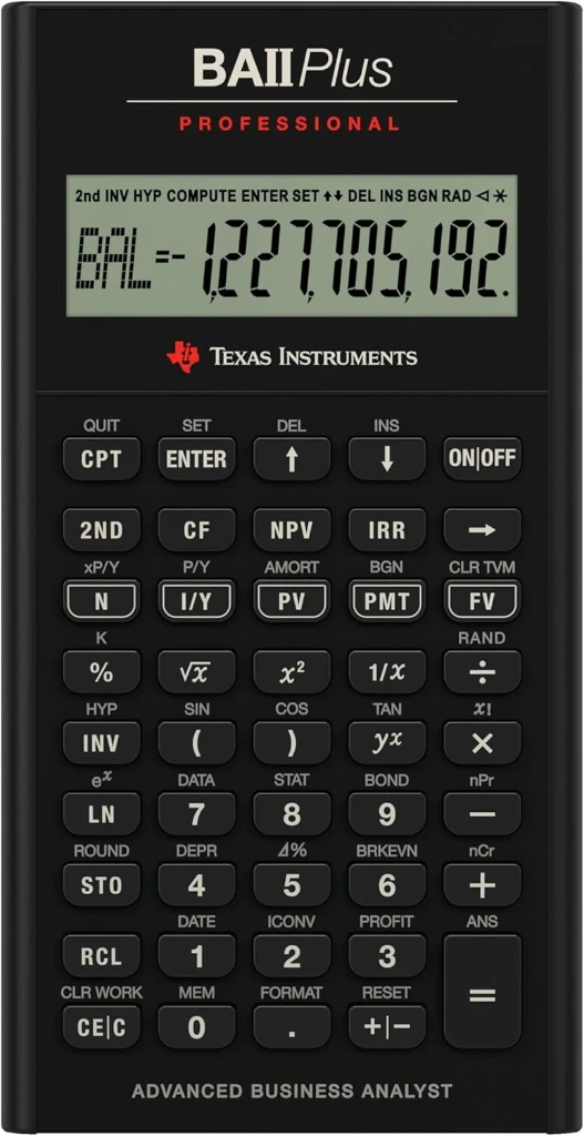 Texas Instruments BA II Plus Professional Calculator