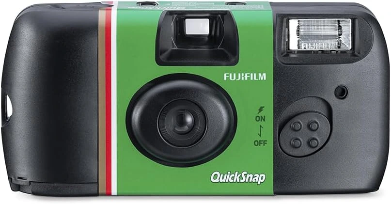  Fujifilm QuickSnap Flash 400 Disposable 35mm Film Camera - One-Time-Use Point and Shoot with Built-In Flash, Pre-Loaded ISO 400 Color Film, 27 Exposures for Weddings, Parties, Travel & Analog Photos 