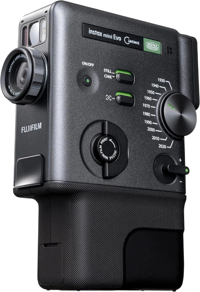 كاميرا FUJIFILM instax mini Evo Cinema الهجينة الفورية، سوداء