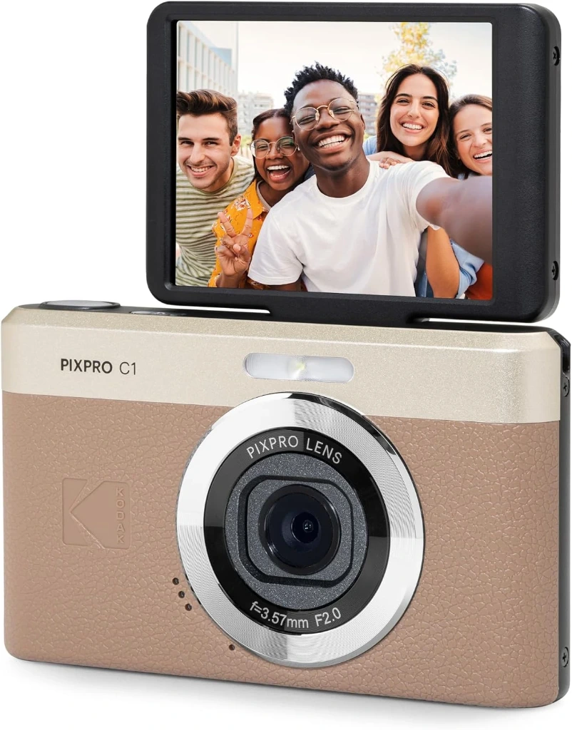 KODAK Compact Cameras - C1 Brown- Digital - Built in Lithium Battery